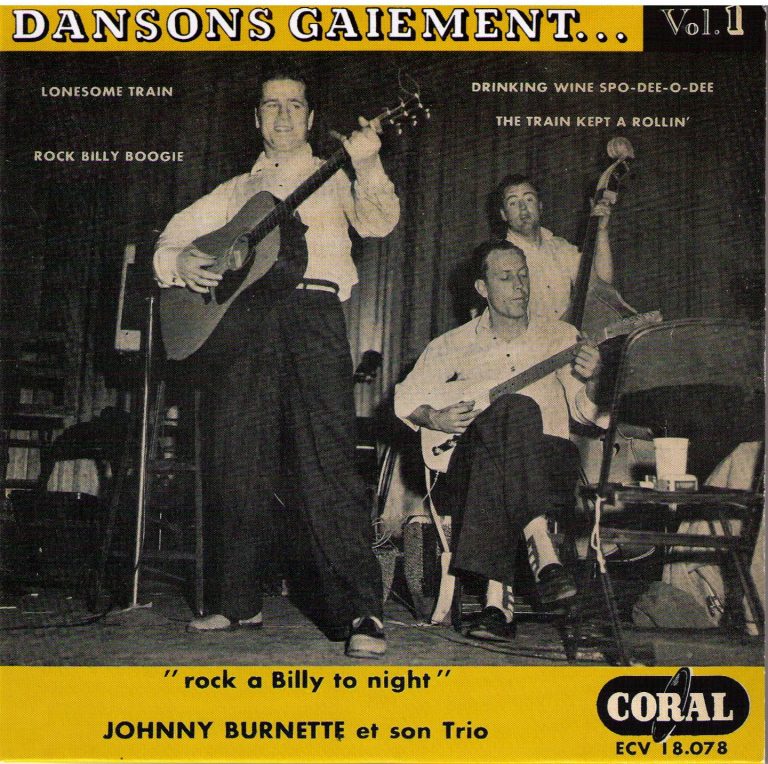 Johnny Burnette et son trio rock a Billy to night Coral ECV18.078 Single