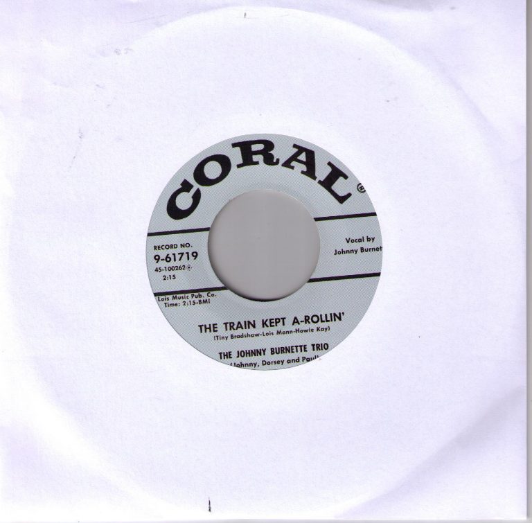 Johnny Burnette Trio Honey Hush Single Coral 61719