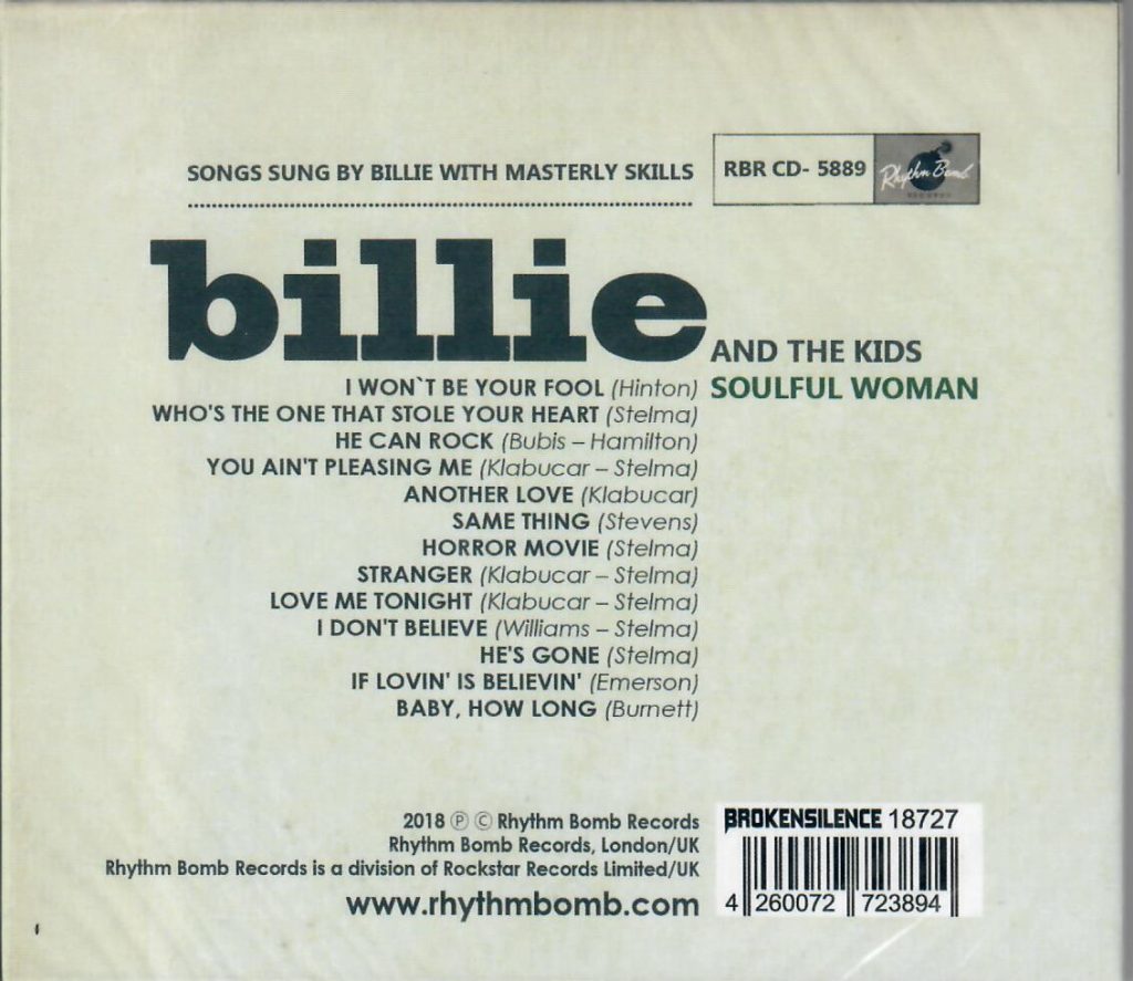Billie And The Kids; Soulful Woman; CD – Tessy Records