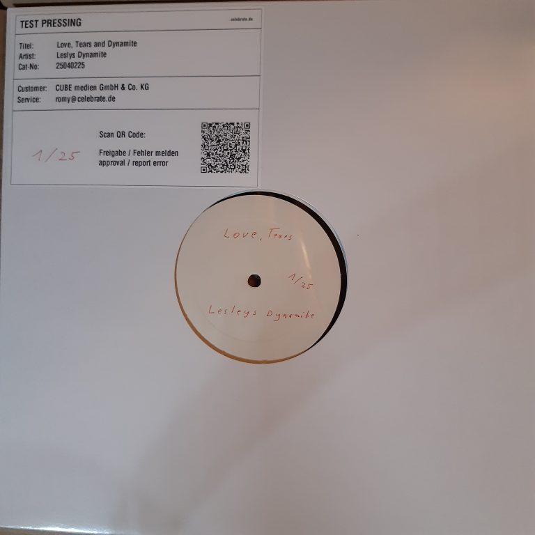 Lesly’s Dynamite Tessy LP Love, Tears and Dynamite – weiße Testpressung nur 25 Stück